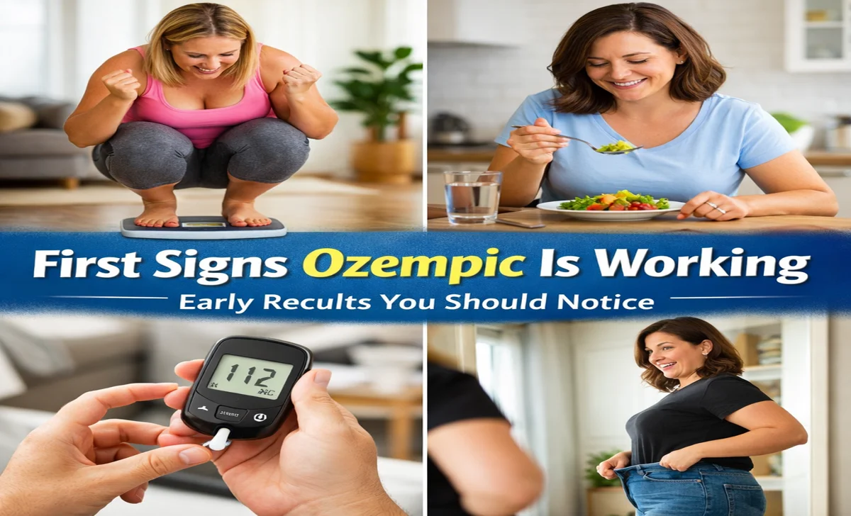 First signs Ozempic is working showing weight loss progress appetite control and blood sugar monitoring